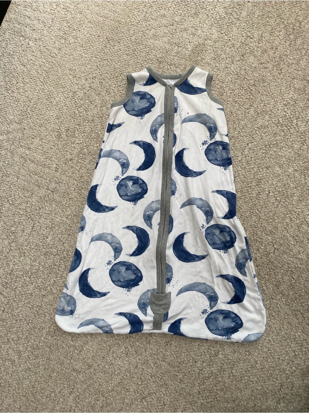 Burt's Bees Sleeveless Sleep Sack with Blue Moon Print 12-18months